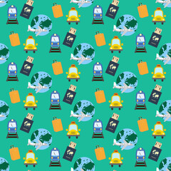 Travel seamless pattern