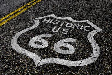 American mother road Route 66 of national highway historic road