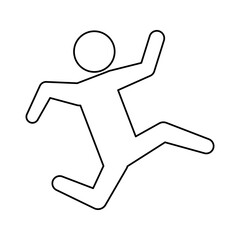 line pictogram man silhouette running concept, vector illustration