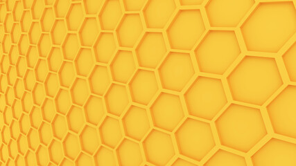 Yellow Honeycomb pattern graphic