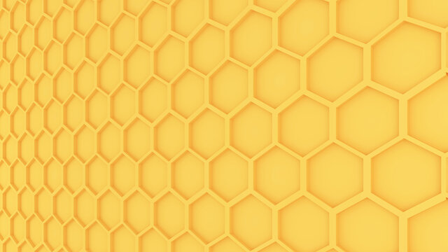 Yellow Honeycomb pattern graphic