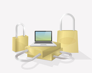 Network security with laptop