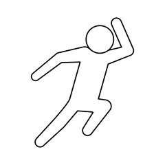 line pictogram man silhouette running concept, vector illustration
