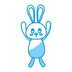 easter bunny icon over white background. vector illustration
