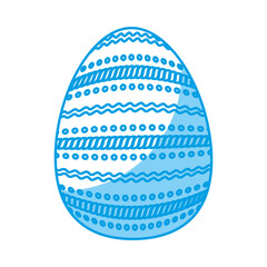 easter egg icon over white background. vector illustration