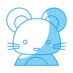 cute mouse icon over white background. vector illustration