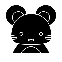 cute mouse icon over white background. vector illustration