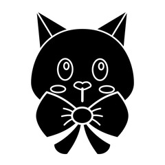 cute cat icon over white background. vector illustration
