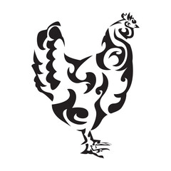 hen tribal flat black