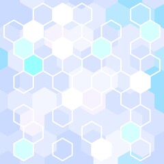 Obraz na płótnie Canvas hexagon blue background