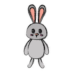 easter bunny icon over white background. vector illustration