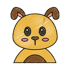 cute dog, cartoon icon over white background. colorful design. vector illustration