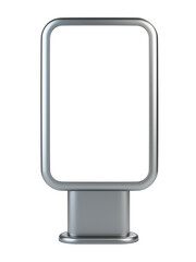 Vertical blank outdoor stand banner. Lightbox front wiew.
