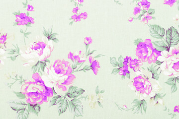 vintage style of tapestry flowers fabric pattern background