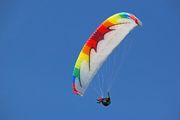 Paraglider flying