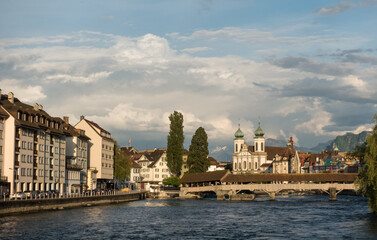 Fototapeta premium Chapel bridge in Switzerland