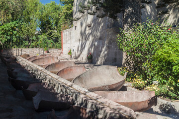 Clothes washing facilities in Santa Catalina monastery in Arequipa, Peru