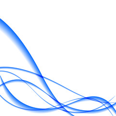 White simple template with blue waves