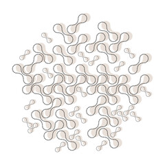 stylized growing bacteria in silver shades