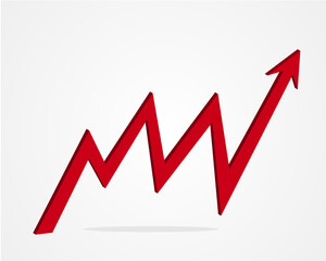 Obraz premium Vector 3d arrow business graph illustration. (Vector ESP 10)