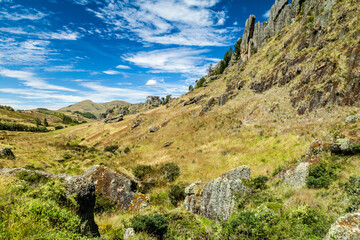 Los Frailones (Stone Monks), rock formations near Cajamarca, Peru.