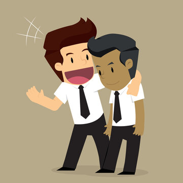 businessman to consult workmate