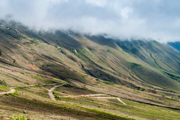 Mountain road between Celendin and Balsas, Peru.