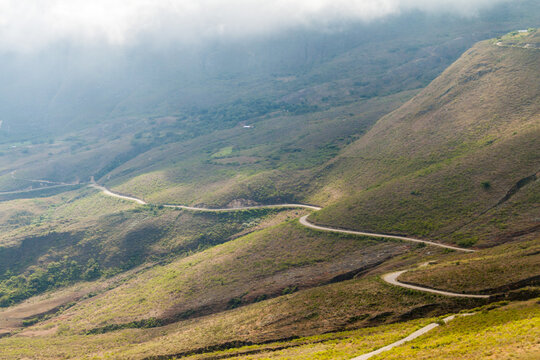 Mountain road between Celendin and Balsas, Peru.