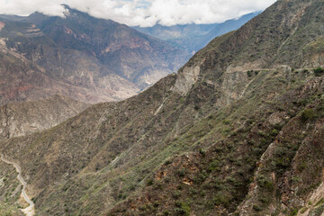 Mountain road between Balsas and Leimebamba, Peru