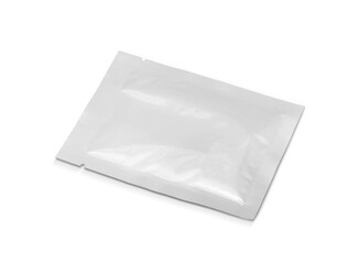 blank packaging foil sachet isolated on white background