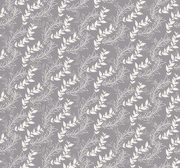 Modern stylish floral flower pattern for textile, wallpaper, pattern fills, covers, surface, print, gift wrap scrapbooking decoupage Seamless gray and white abstract classic pattern