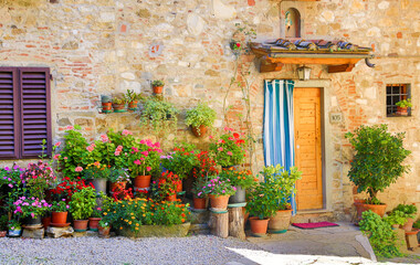 Fototapeta na wymiar Tuscan Town House