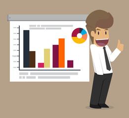 Obraz premium Businessman Giving a Presentation