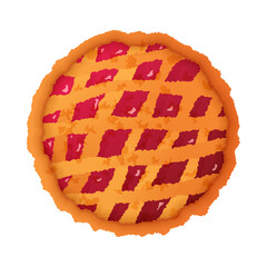 Colorful pie icon isolated on white