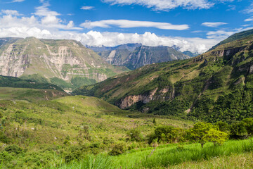 Fototapeta na wymiar Valley near Catarata del Gocta waterfall, Peru