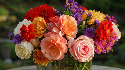 sommerblumen-sommerlicher blumenstrauss