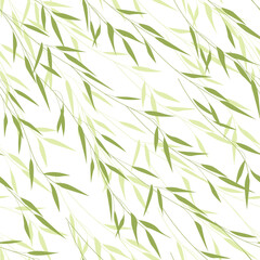 Seamless pattern of bamboo leaves