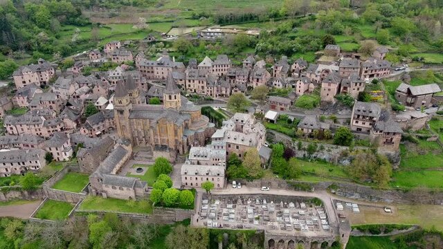 Conques: town and abbey-church of Sainte-Foy, southern France
