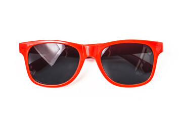 White sunglasses on white background