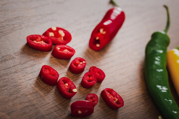 Paprika on the table.