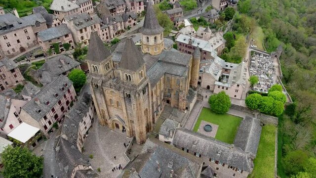 Conques: town and abbey-church of Sainte-Foy, southern France