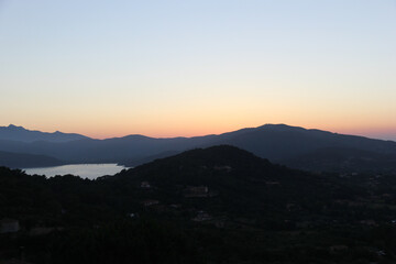 Fototapeta premium Sunset over the hills-3