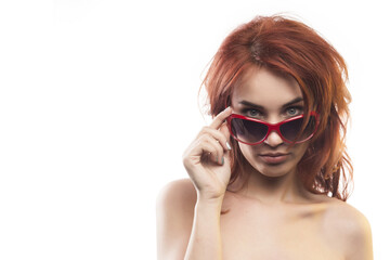 the redhead girl in sunglasses type 4