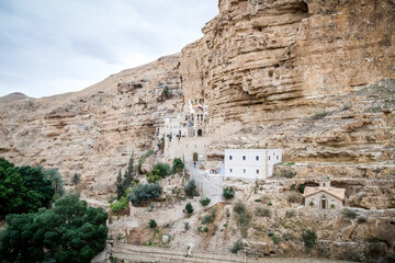 Fototapeta na wymiar The Wadi Qelt, Monastery of St. George in Israel