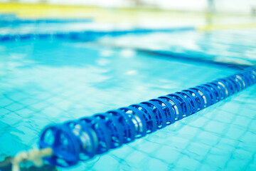 Float lane in swimming pool, closeup