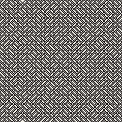Irregular Maze Line. Abstract Geometric Background Design. Vector Seamless Black and White Pattern.