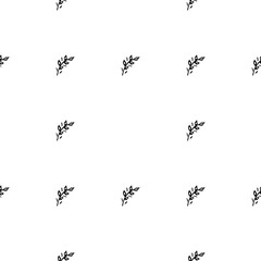 Hand Drawn brush flowers. Handmade seamless ornate for your desi