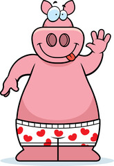Cartoon Pig Boxers