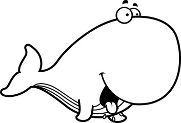 Fototapeta premium Hungry Cartoon Whale