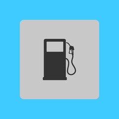 Gasoline pump nozzle sign.Gas station icon. Flat design style.
